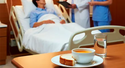 Пациент лежит на больничной койке